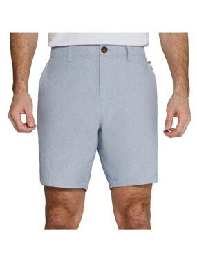 NWT Infinity Hybrid Stretch Shorts Men's 34 Blue With Elastic Waistband